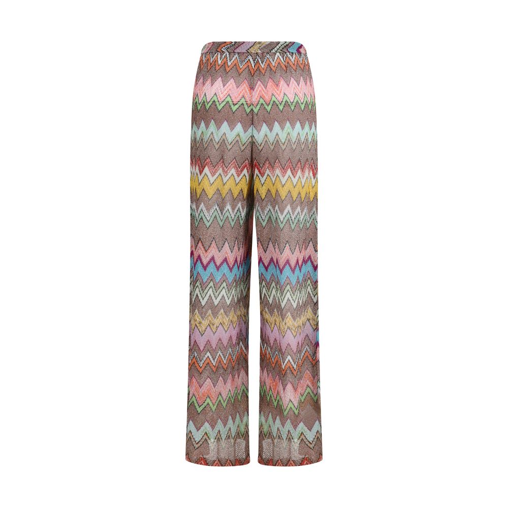 Multicolor Viscose Casual Pants