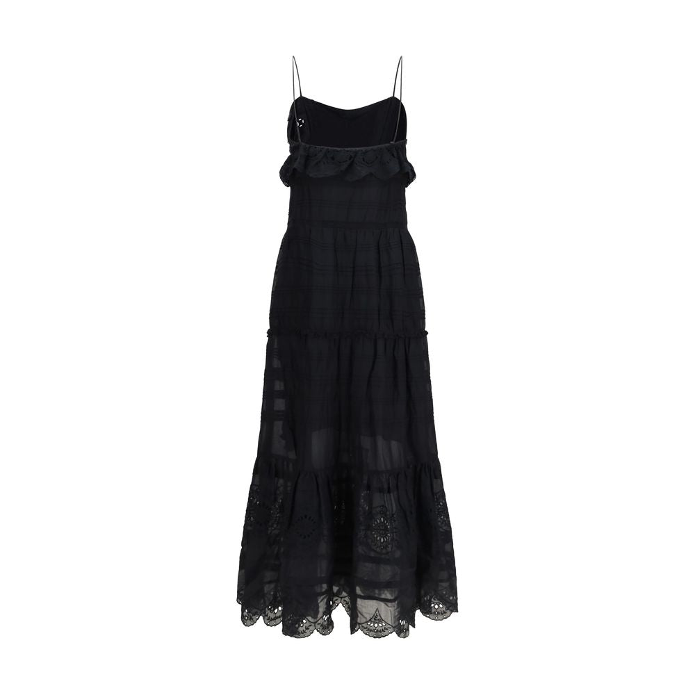 Black Cotton Casual Dress