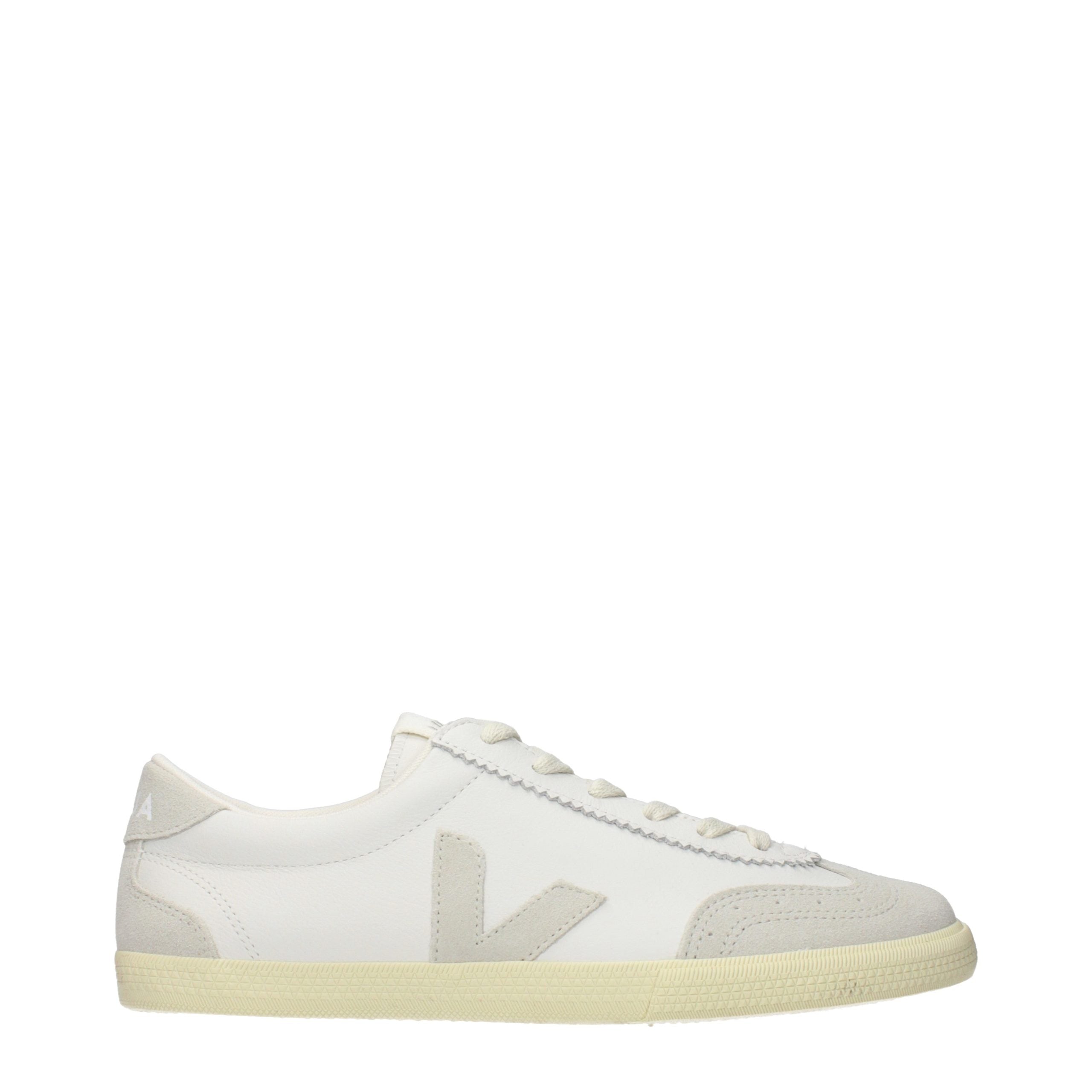 White Leather Low Top Sneakers