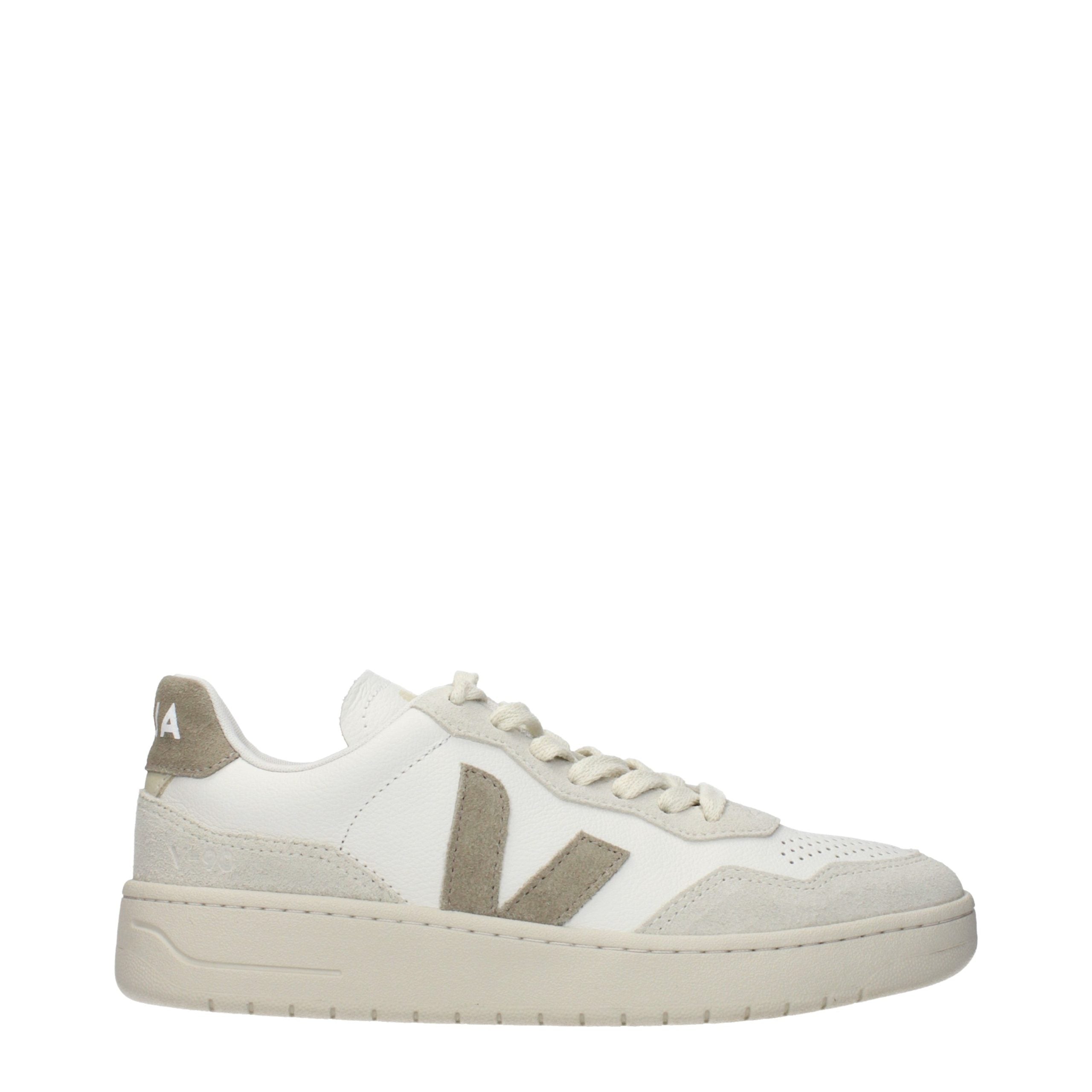 White Leather Low Top Sneakers