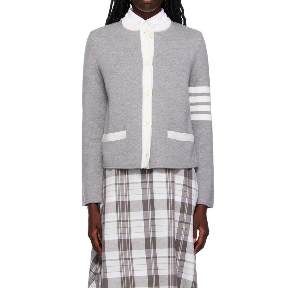 Gray Wool Cardigan