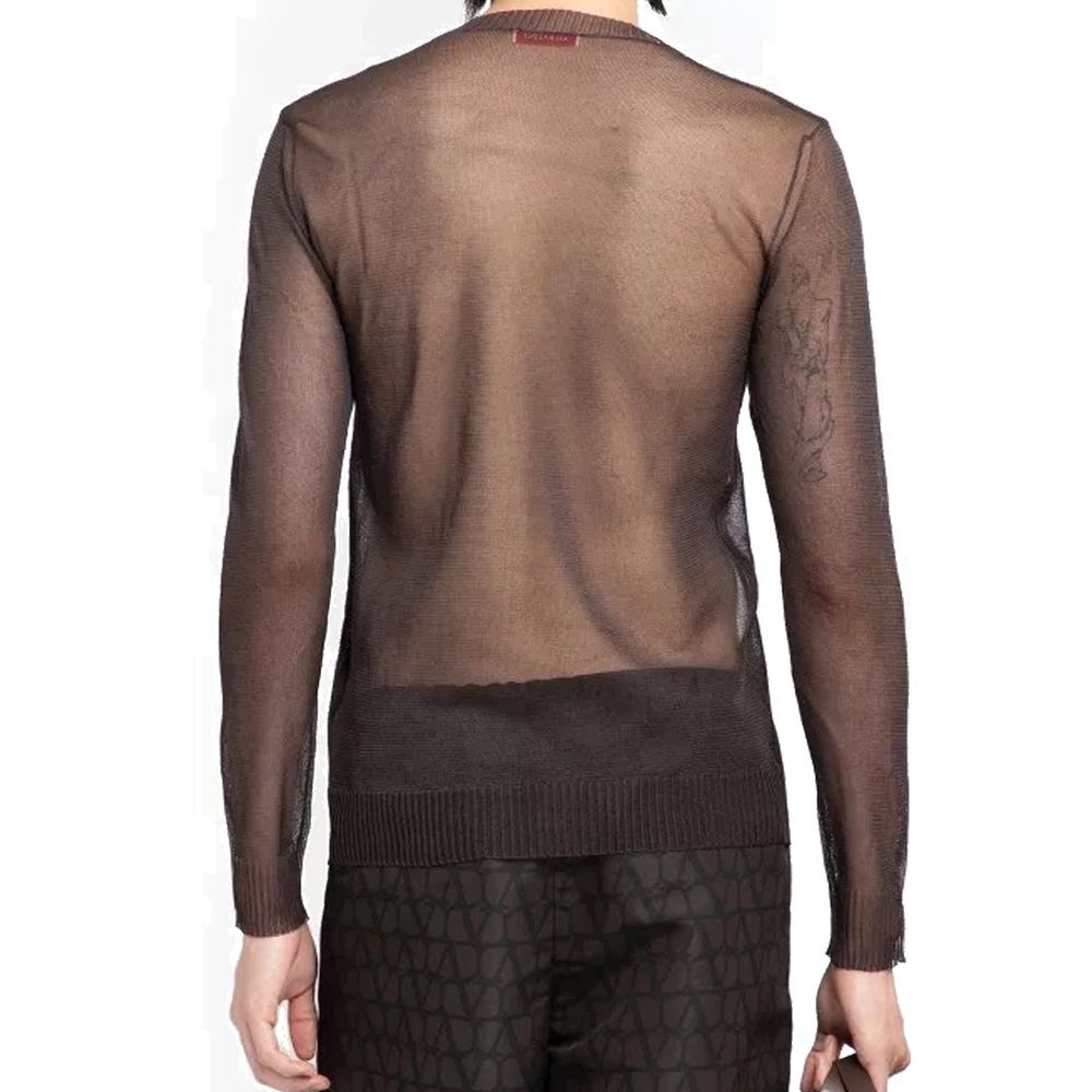 Brown Silk Sweatshirt