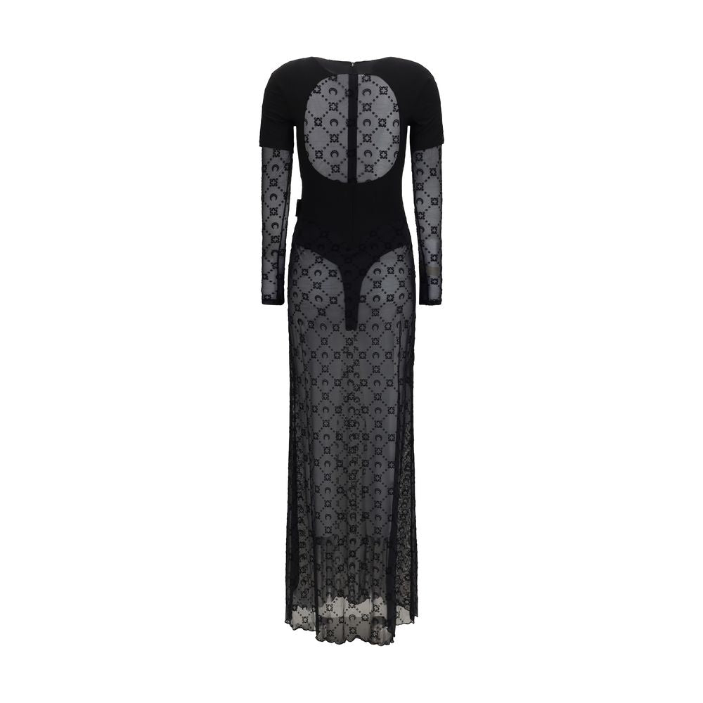 Black Polyamide Casual Dress