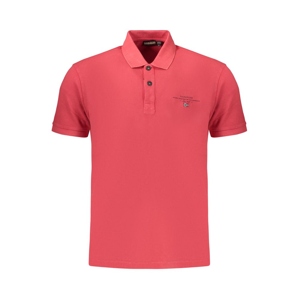 Red Cotton Men's Polo Shirt