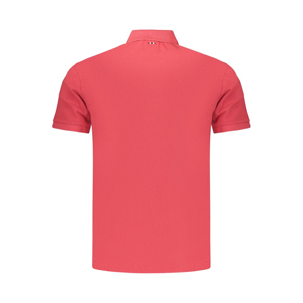Red Cotton Men's Polo Shirt