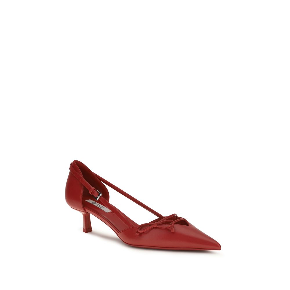 Red Goatskin High Heel Pumps