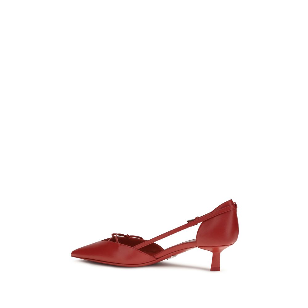 Red Goatskin High Heel Pumps
