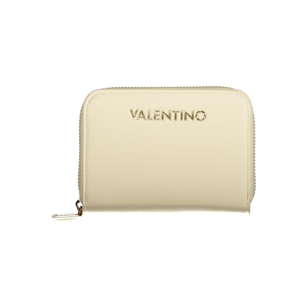 Beige Polyurethane Women's Wallet