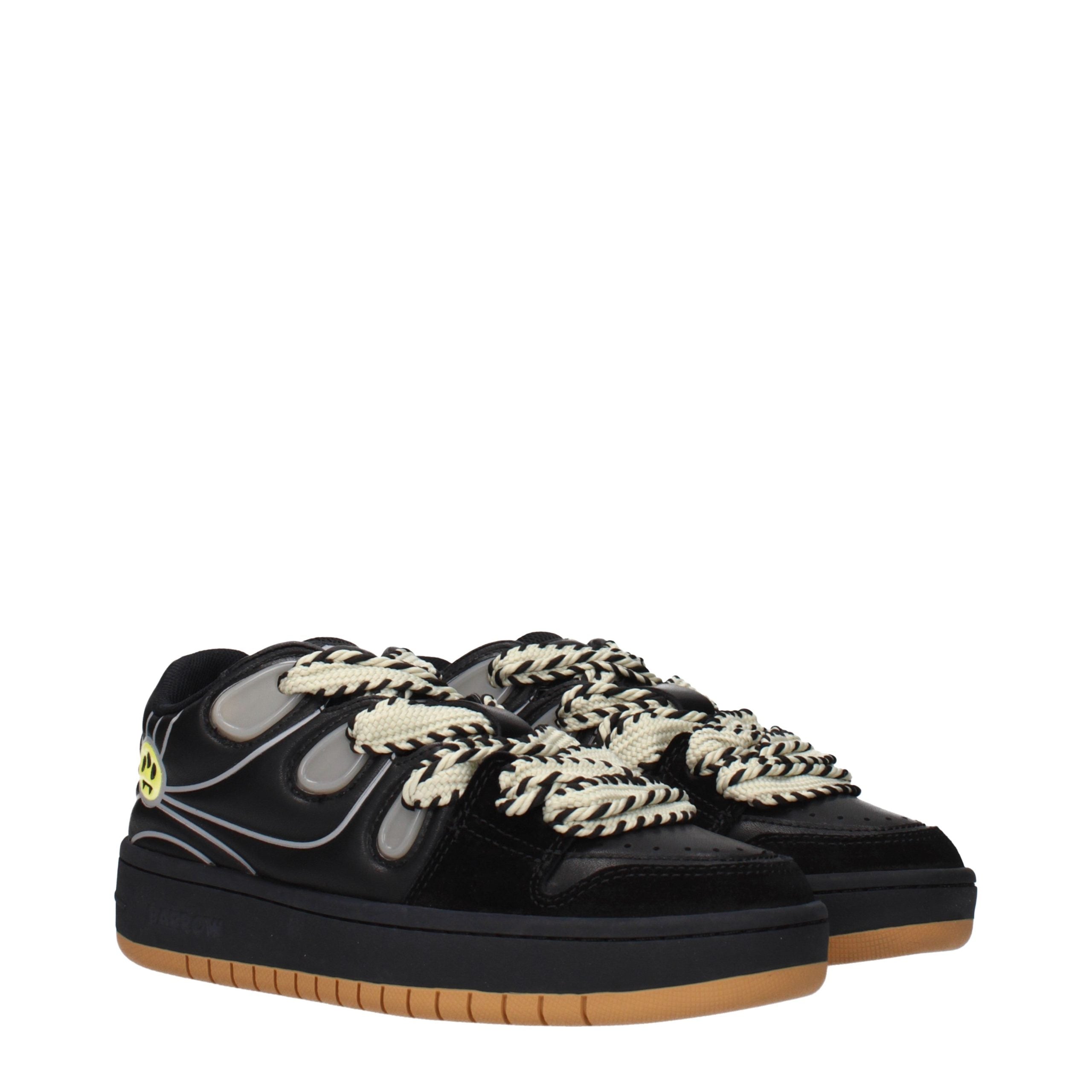 Black Leather Low Top Sneakers