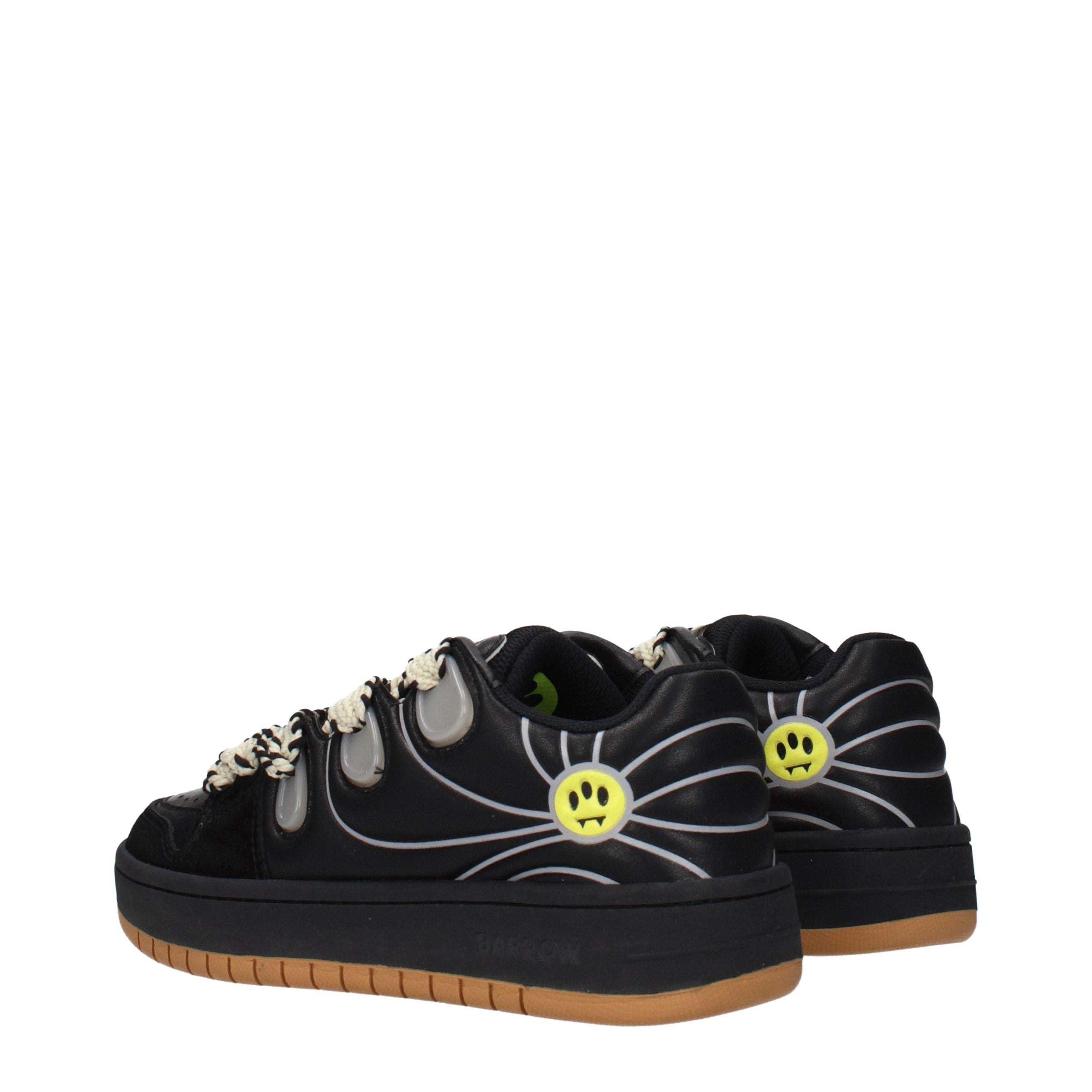 Black Leather Low Top Sneakers