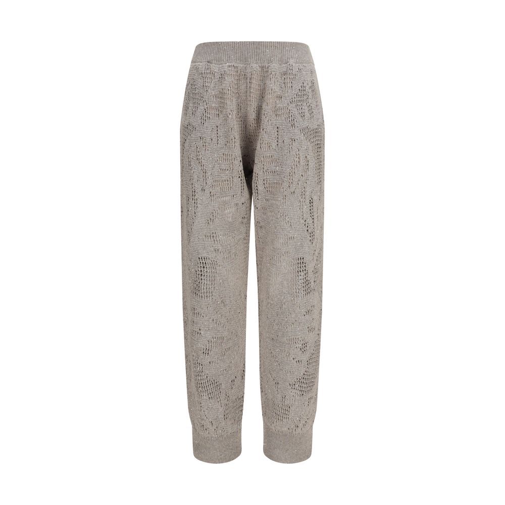 Beige Linen Casual Pants