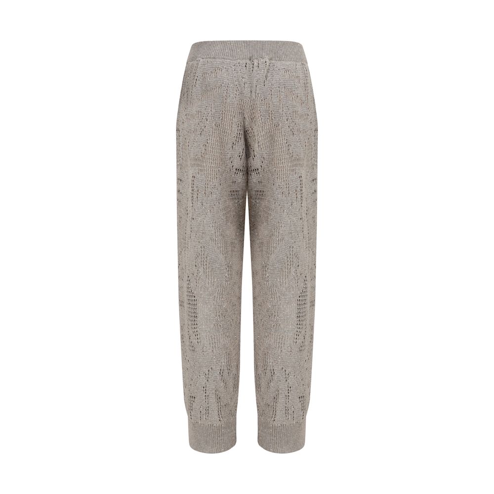 Beige Linen Casual Pants