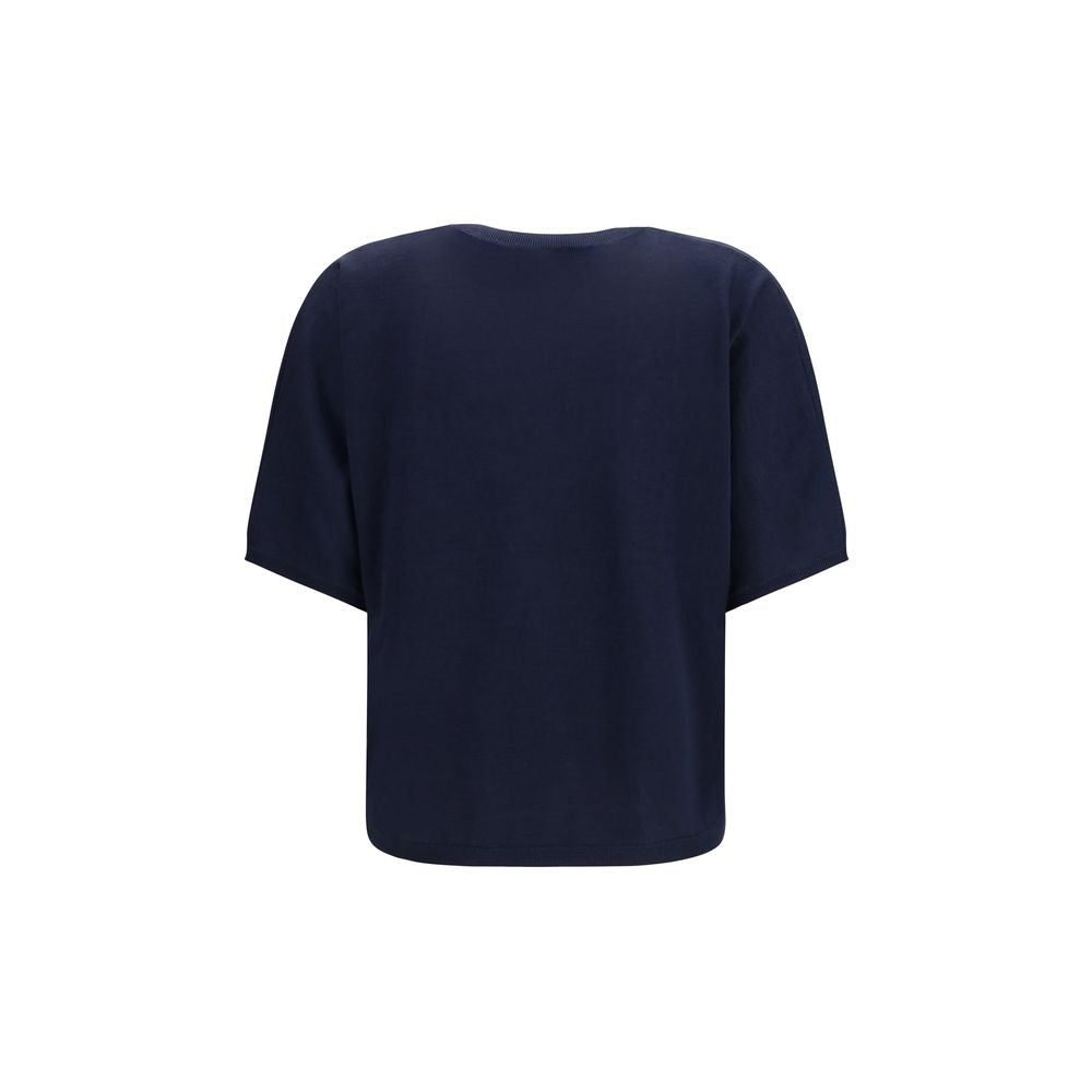 Blue Cashmere Sleeveles Sweater