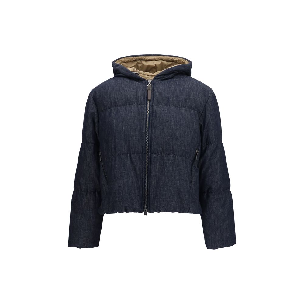 Blue Cotton Shell Jacket