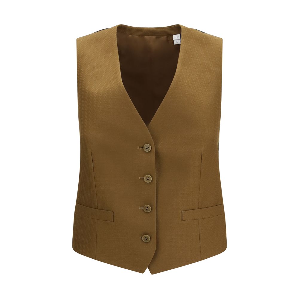 Brown Wool Oves Aries Sleeveless Jacket