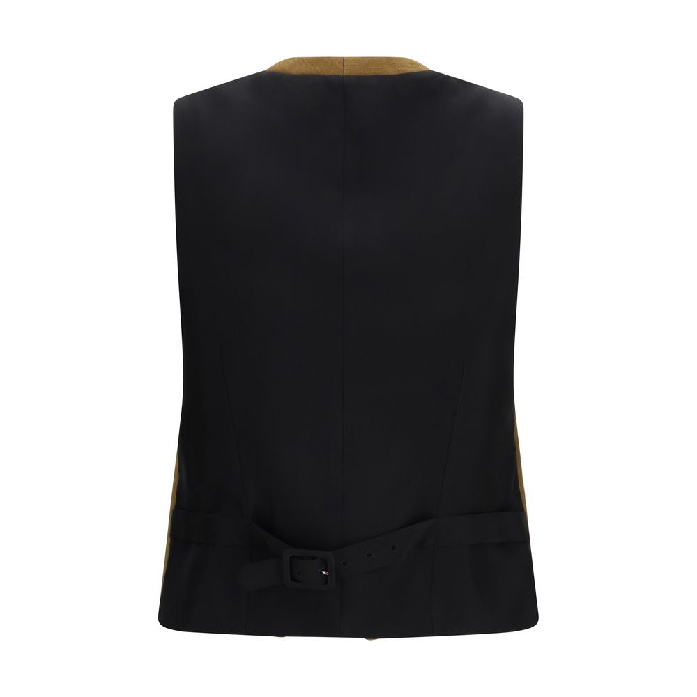 Brown Wool Oves Aries Sleeveless Jacket
