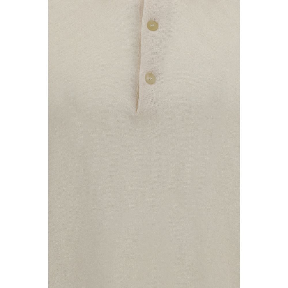 Beige Cotton Polo Shirt