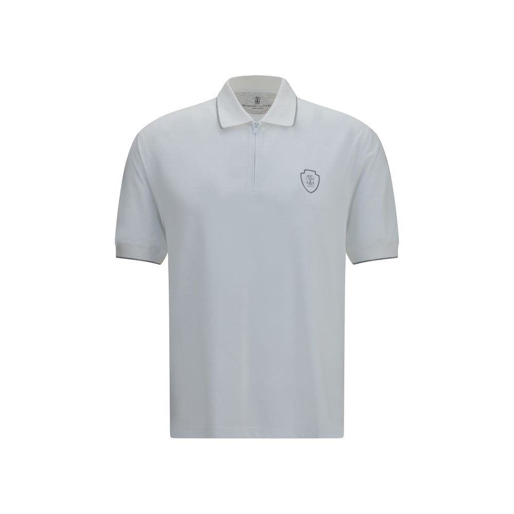 White Polyamide Polo Shirt