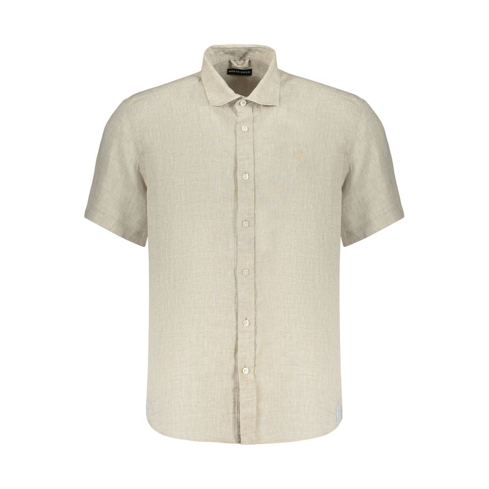 Beige Linen Men's Shirt