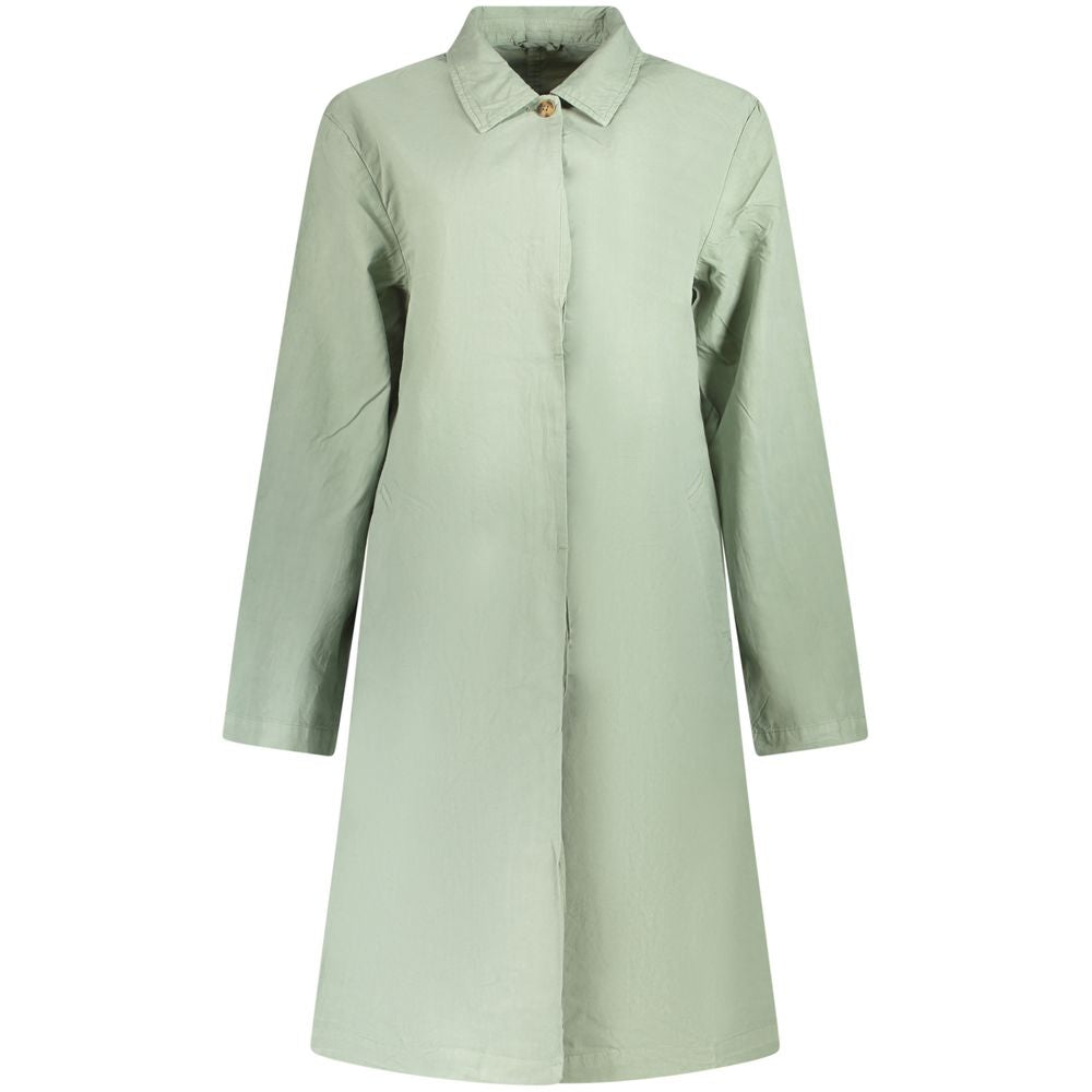 Green Cotton Women's Coat