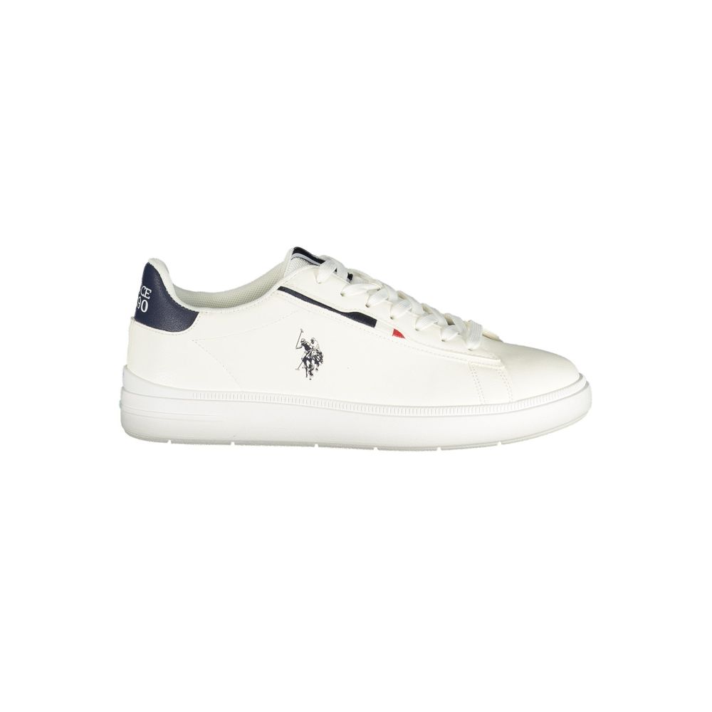 White Polyurethane Men's Sneaker