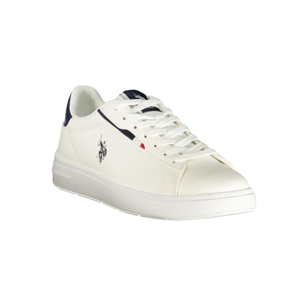 White Polyurethane Men's Sneaker