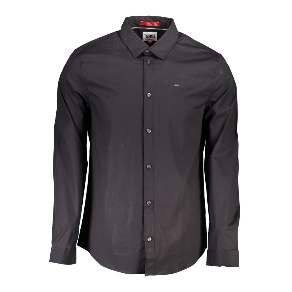 Black Cotton Men's Shirt