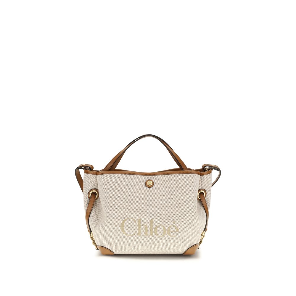 Beige Fabric Shoulder Bag