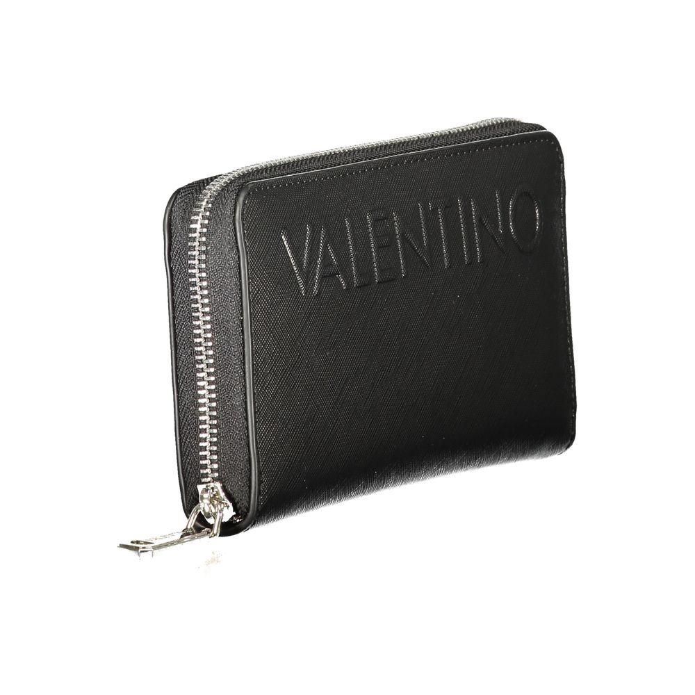 Black Polyurethane Womens Wallet