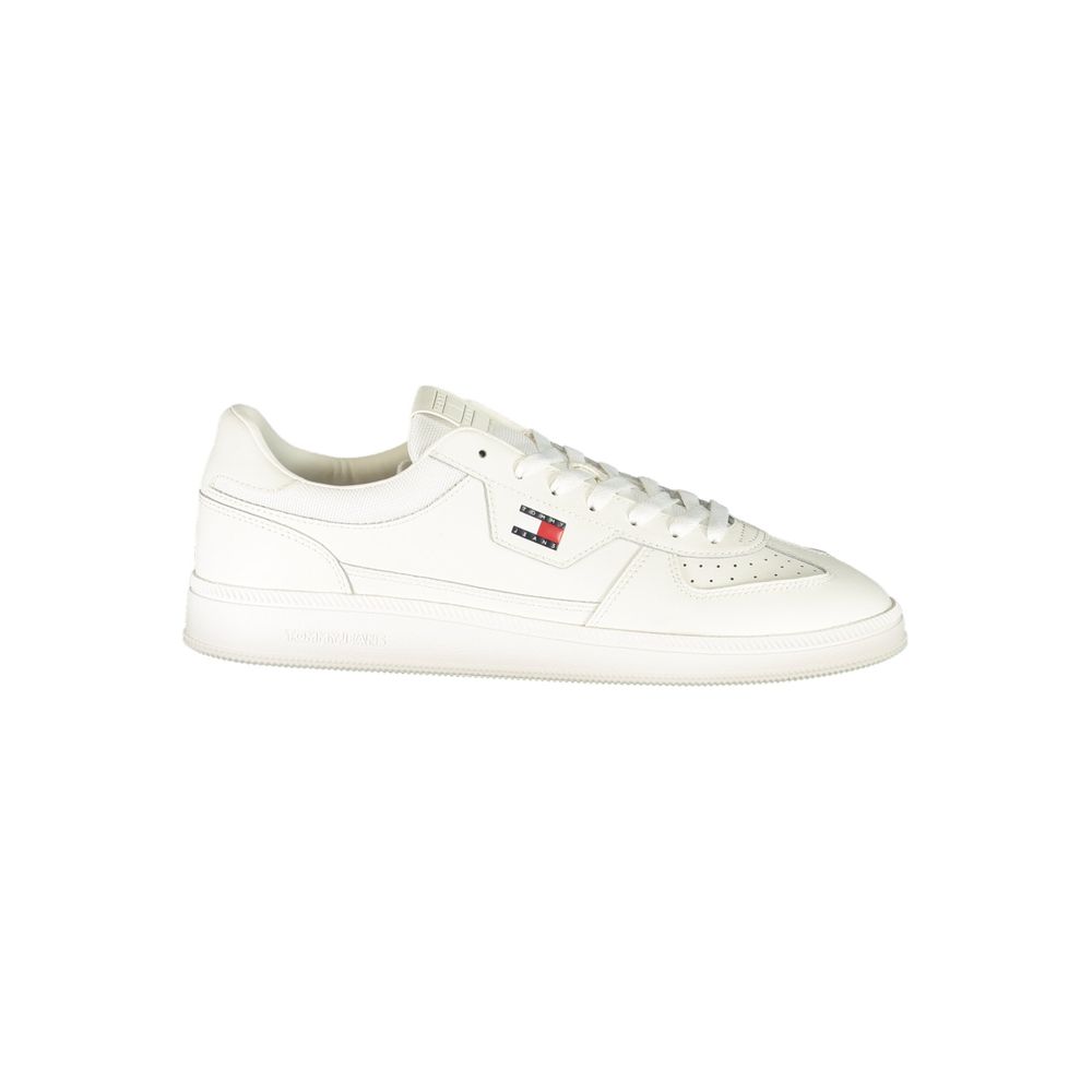 White Polyurethane Men's Sneaker