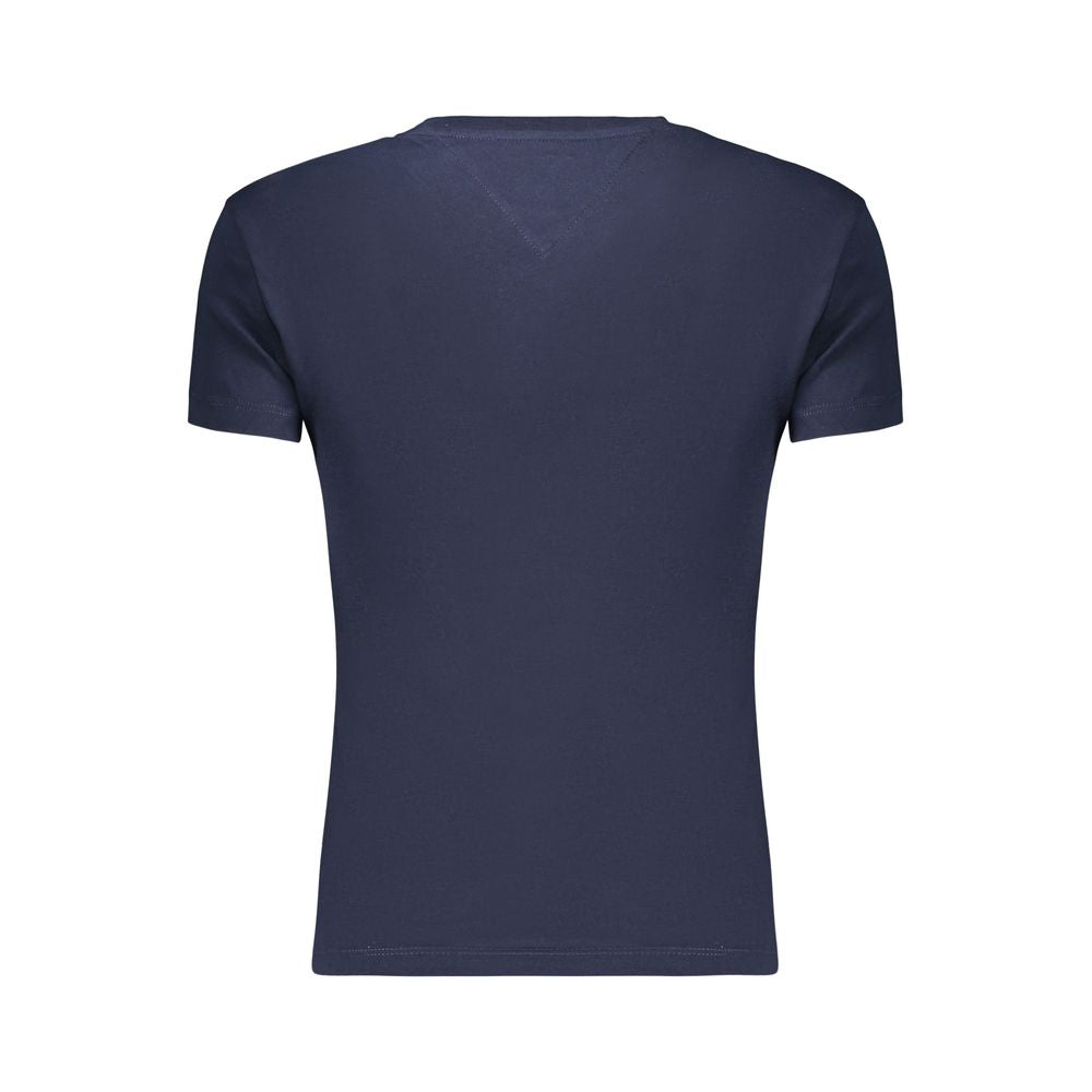 Blue Cotton Women T-Shirt