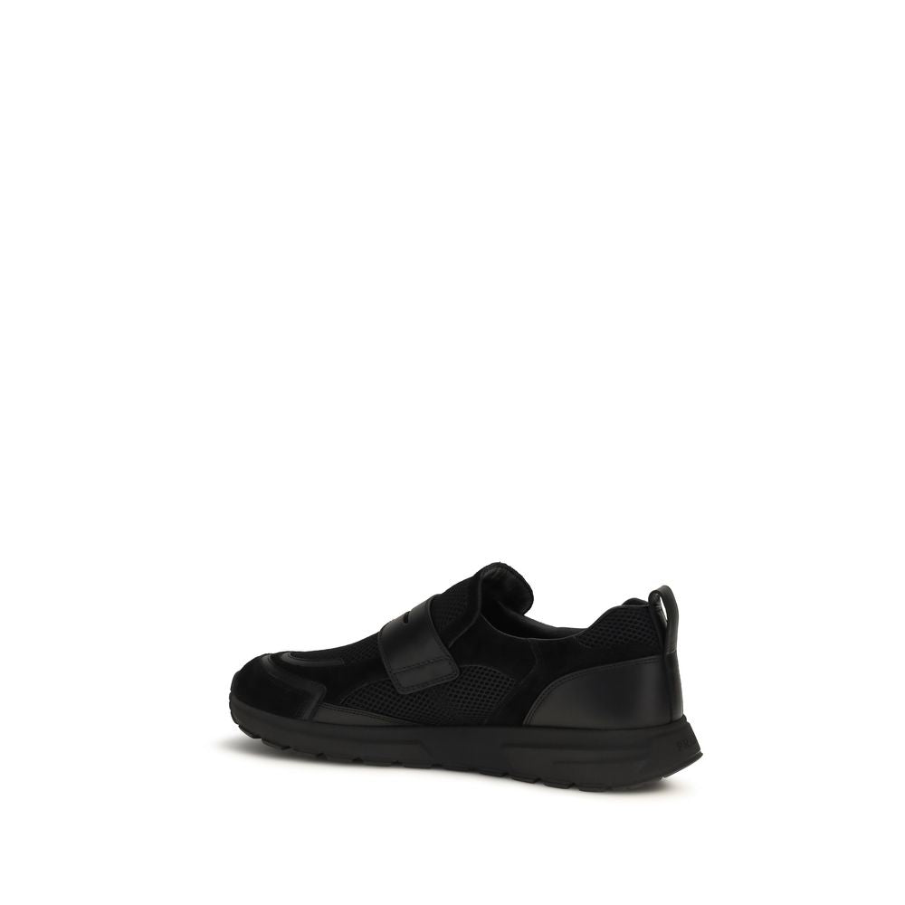 Black Polyester Sneakers