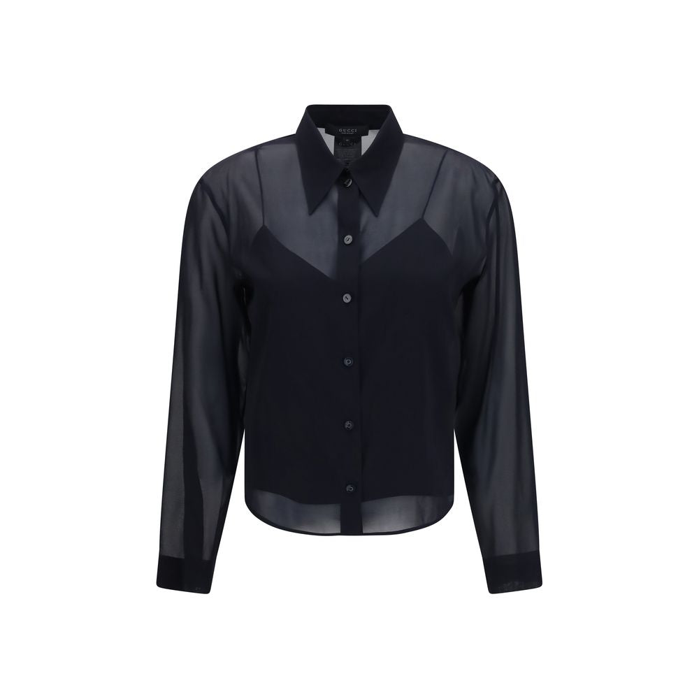 Black Silk Dress Shirt