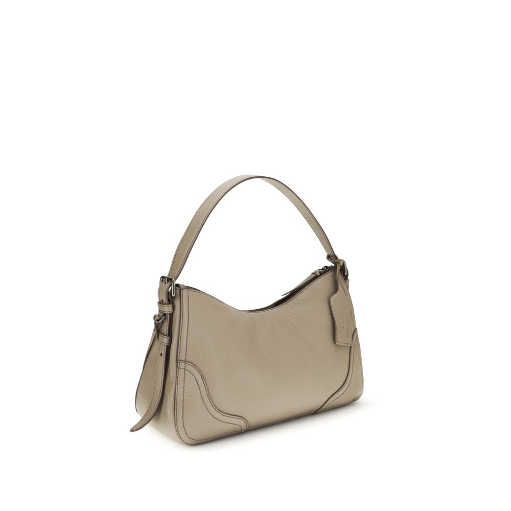 Gray Calf Leather Bos Taurus Shoulder Bag
