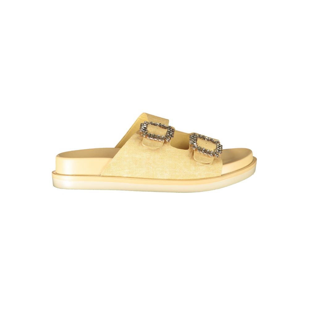Beige Polyurethane Women's Slipper