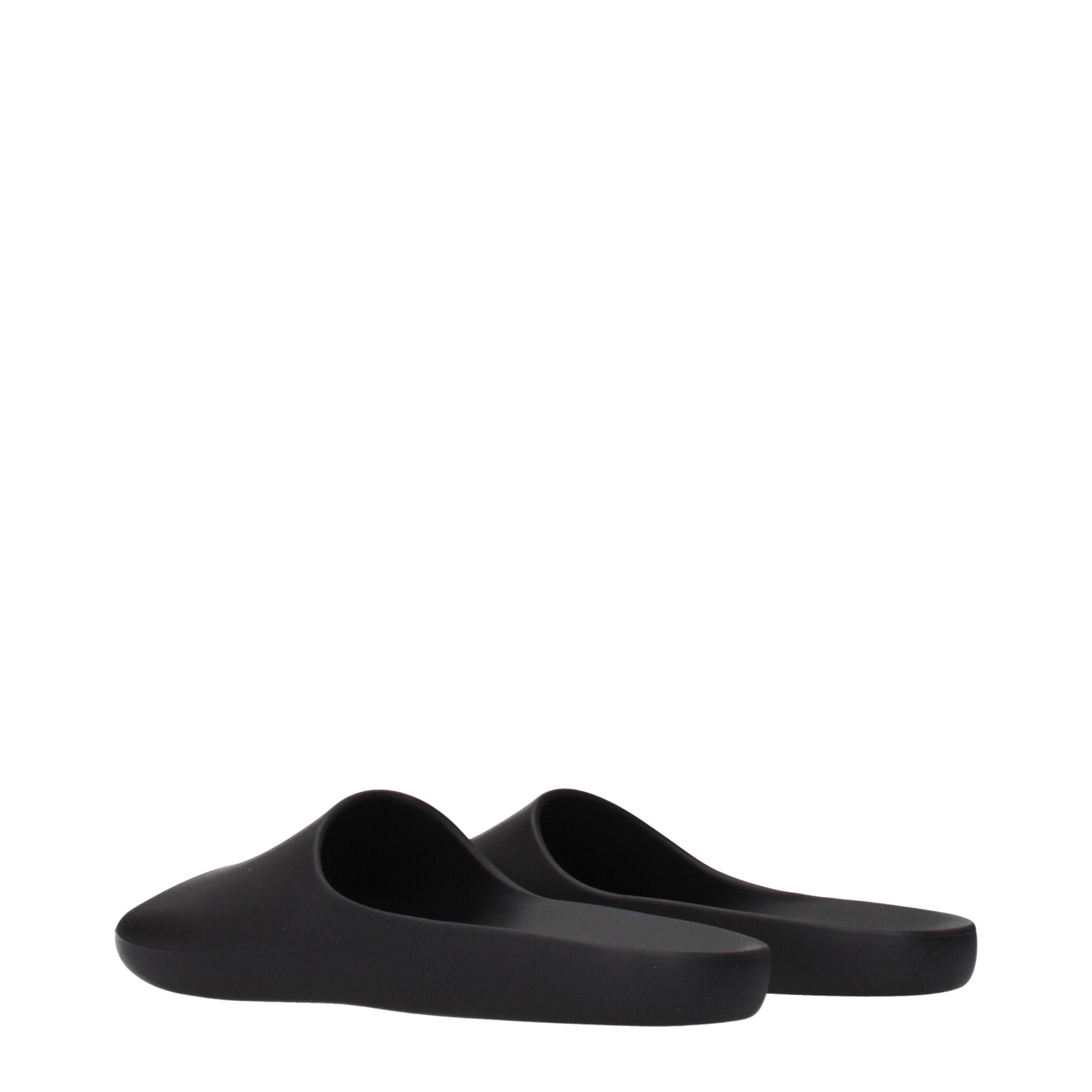 Black Cotton Slippers