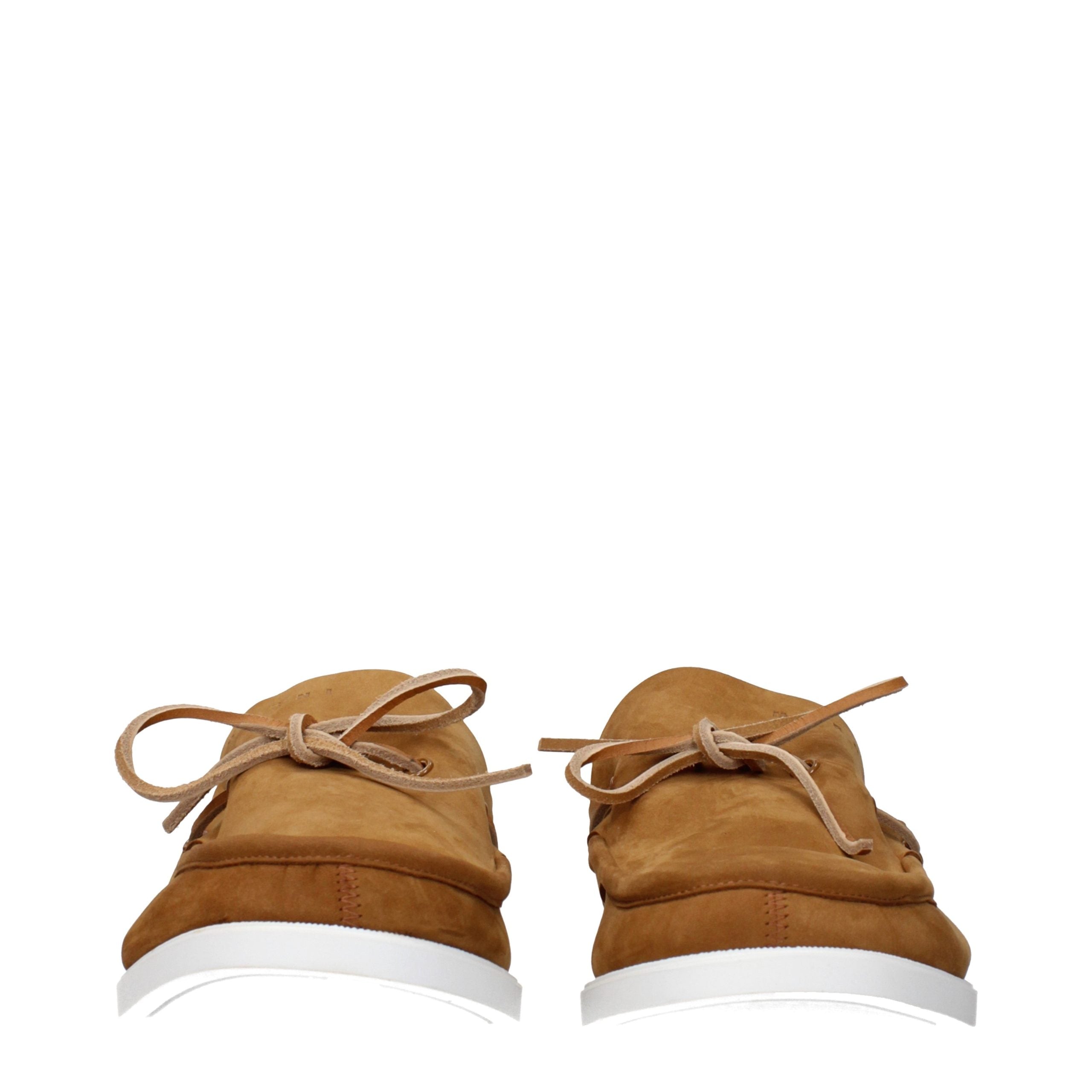 Brown Leather Slip-On Loafers