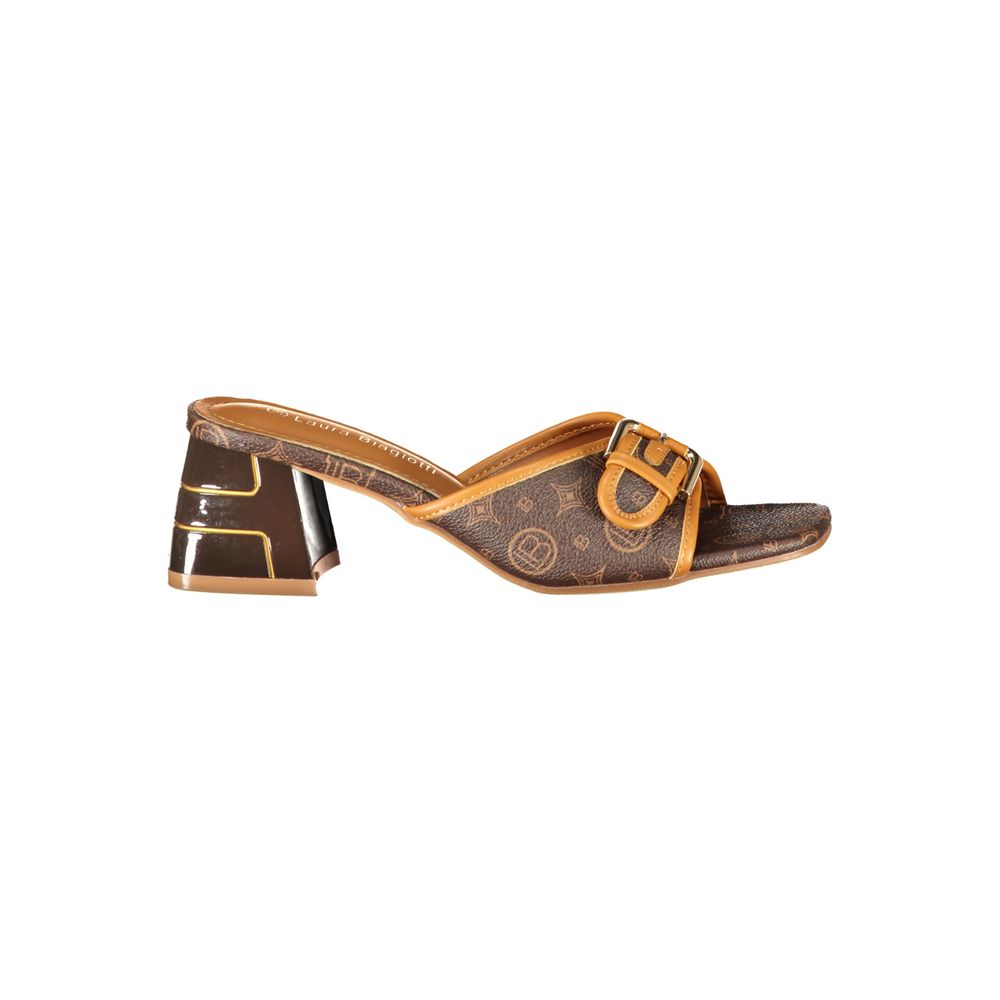Brown Polyurethane Women Sandal