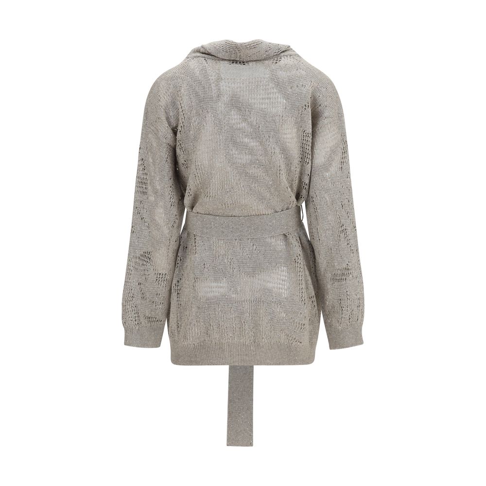 Beige Linen Cardigan