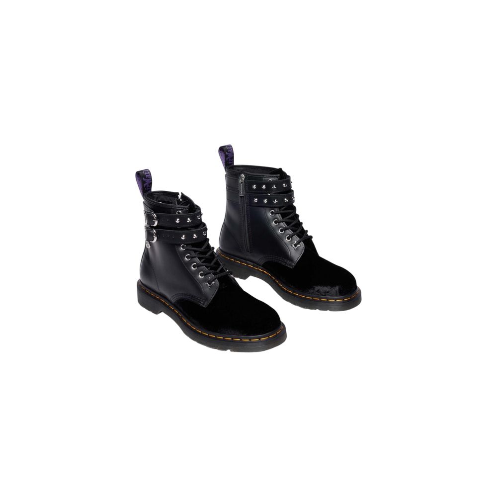 Black Leather Lace-Up Boots