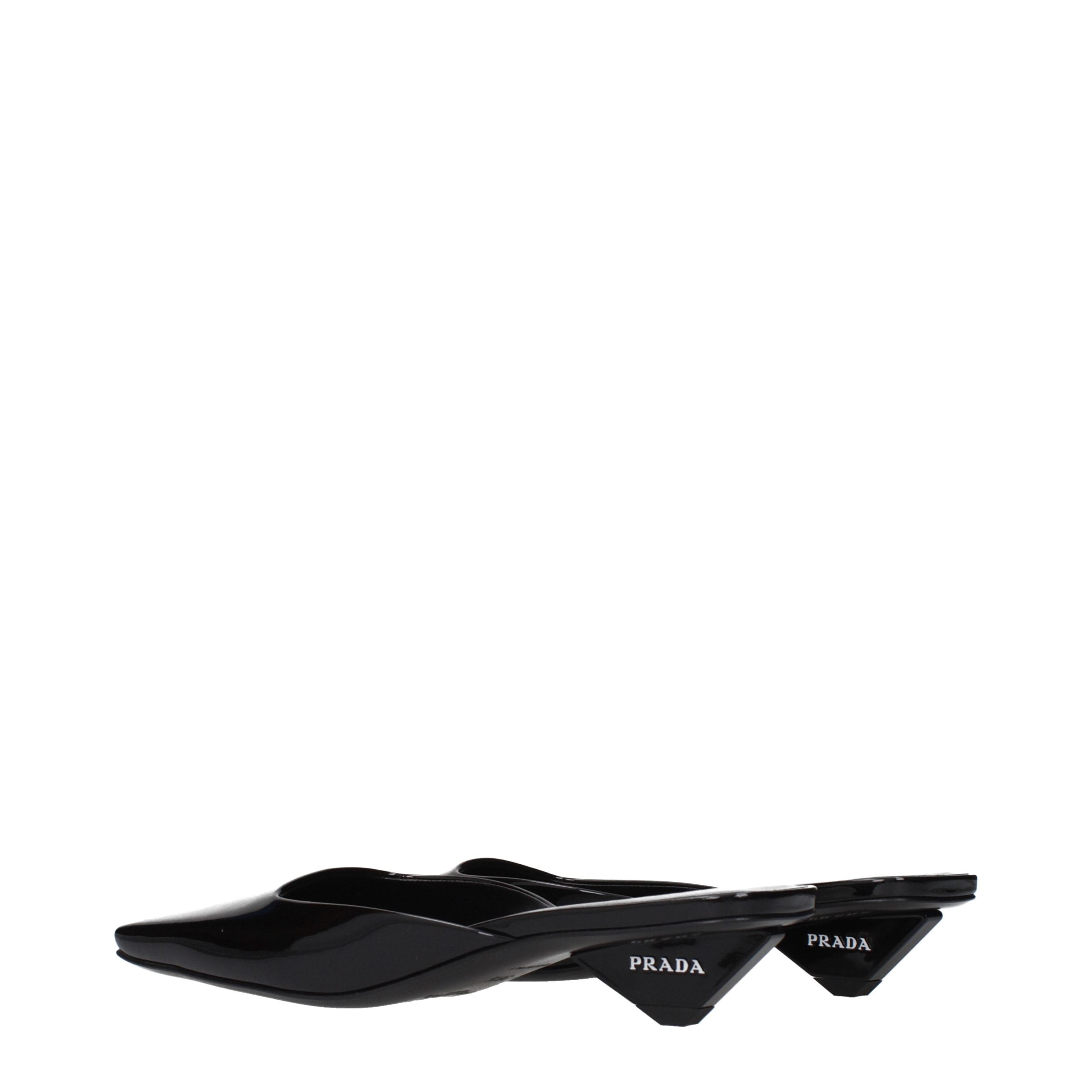 Black Leather Flat Sandals