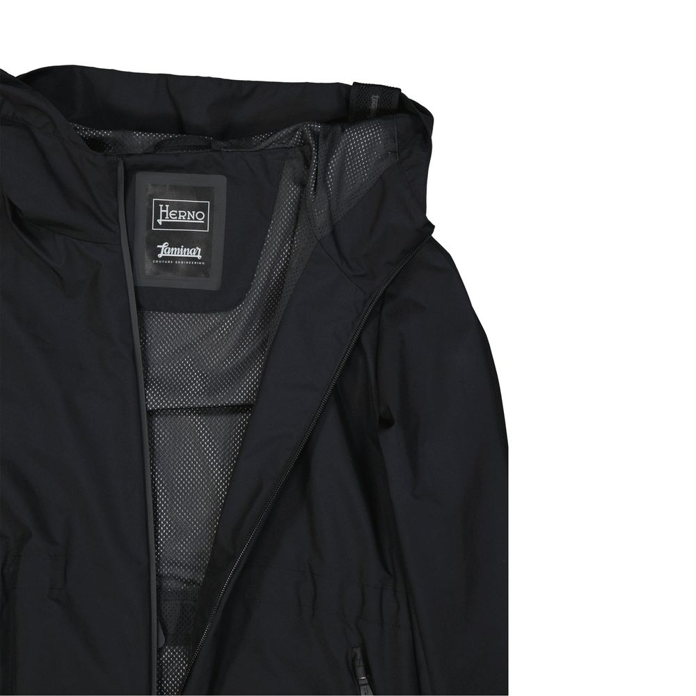 Black Polyester Shell Jacket