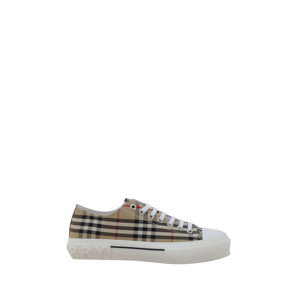 Brown Cotton Low Top Sneakers