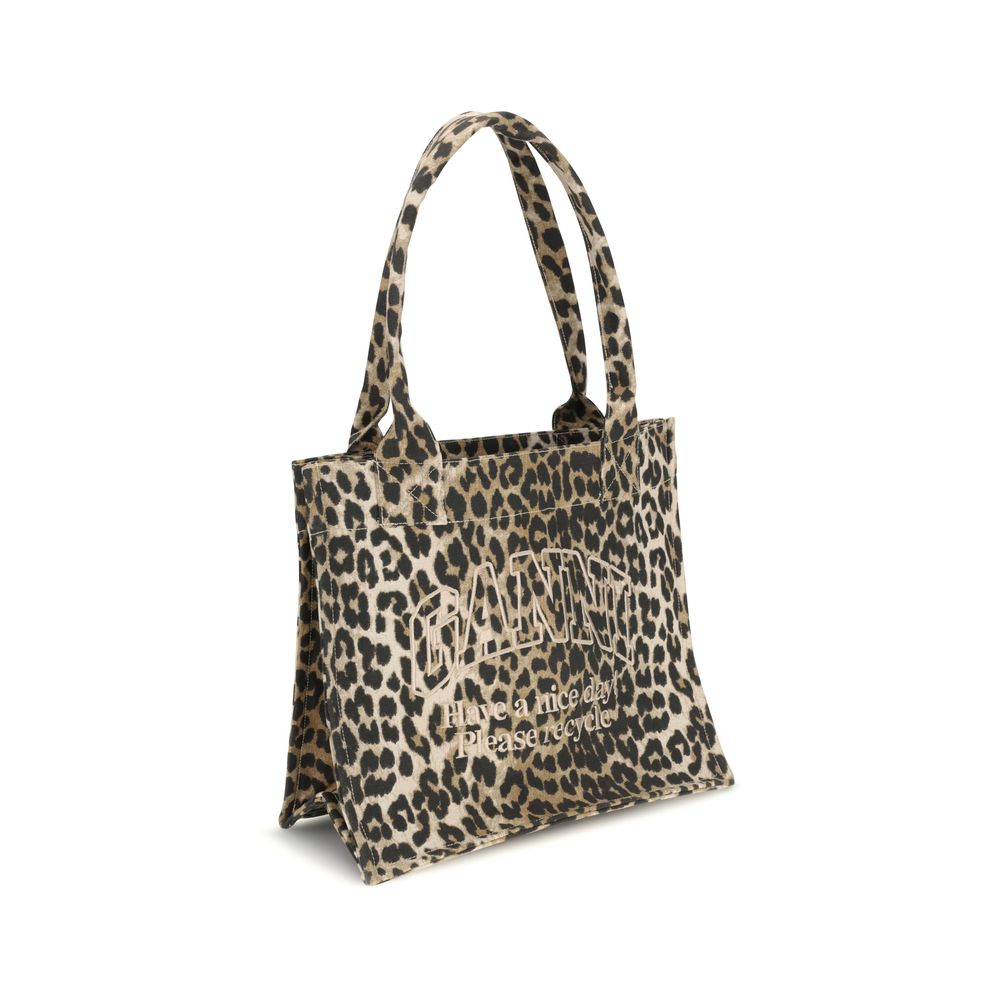 Brown Recycled Cotton Shoulder Bag