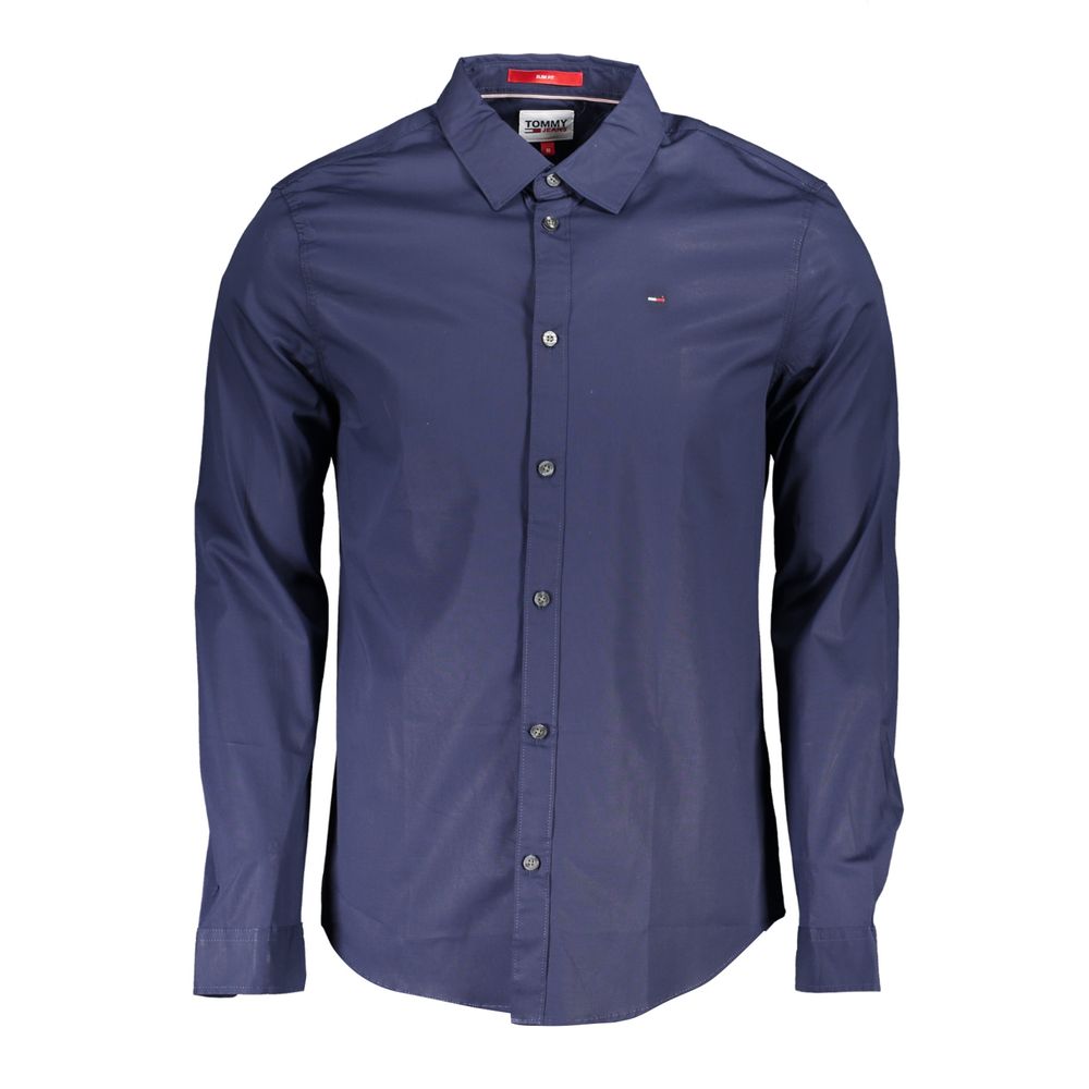 Blue Cotton Mens Shirt