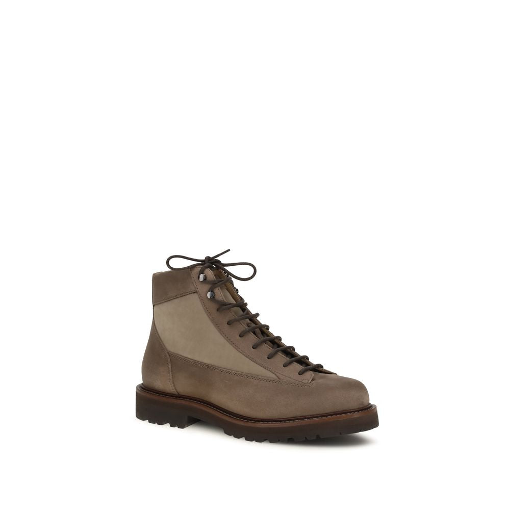Brown Calf Leather Bos Taurus Lace-Up Boots