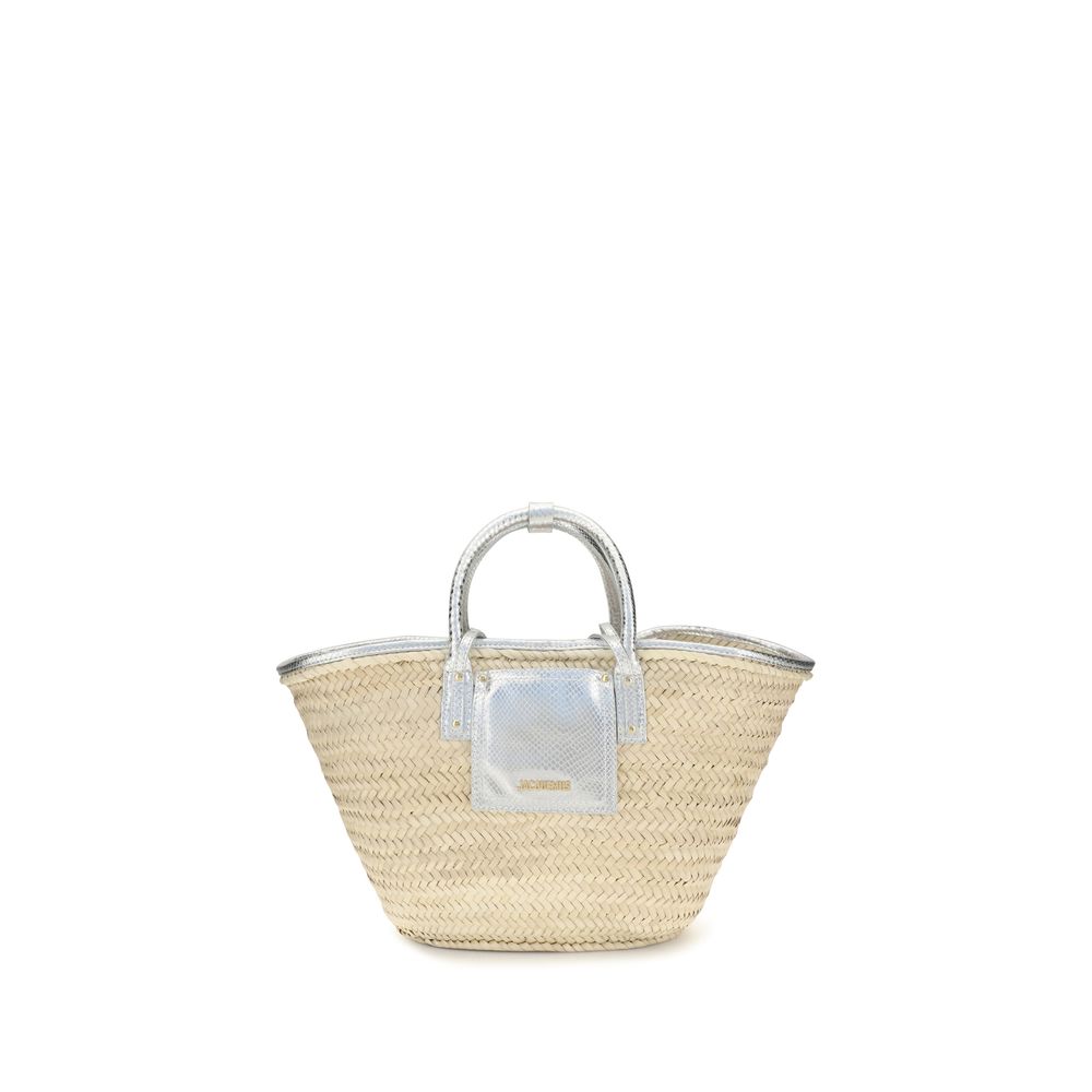 Beige Raffia Handbag