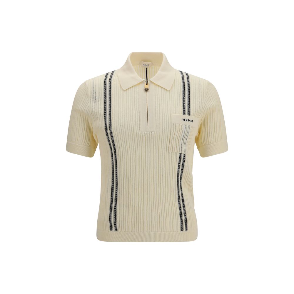 Beige Cotton Polo Shirt