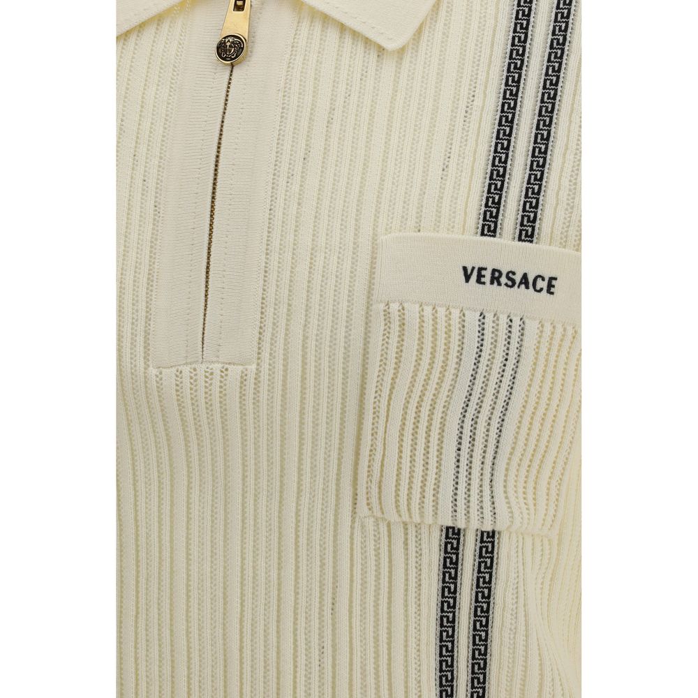 Beige Cotton Polo Shirt