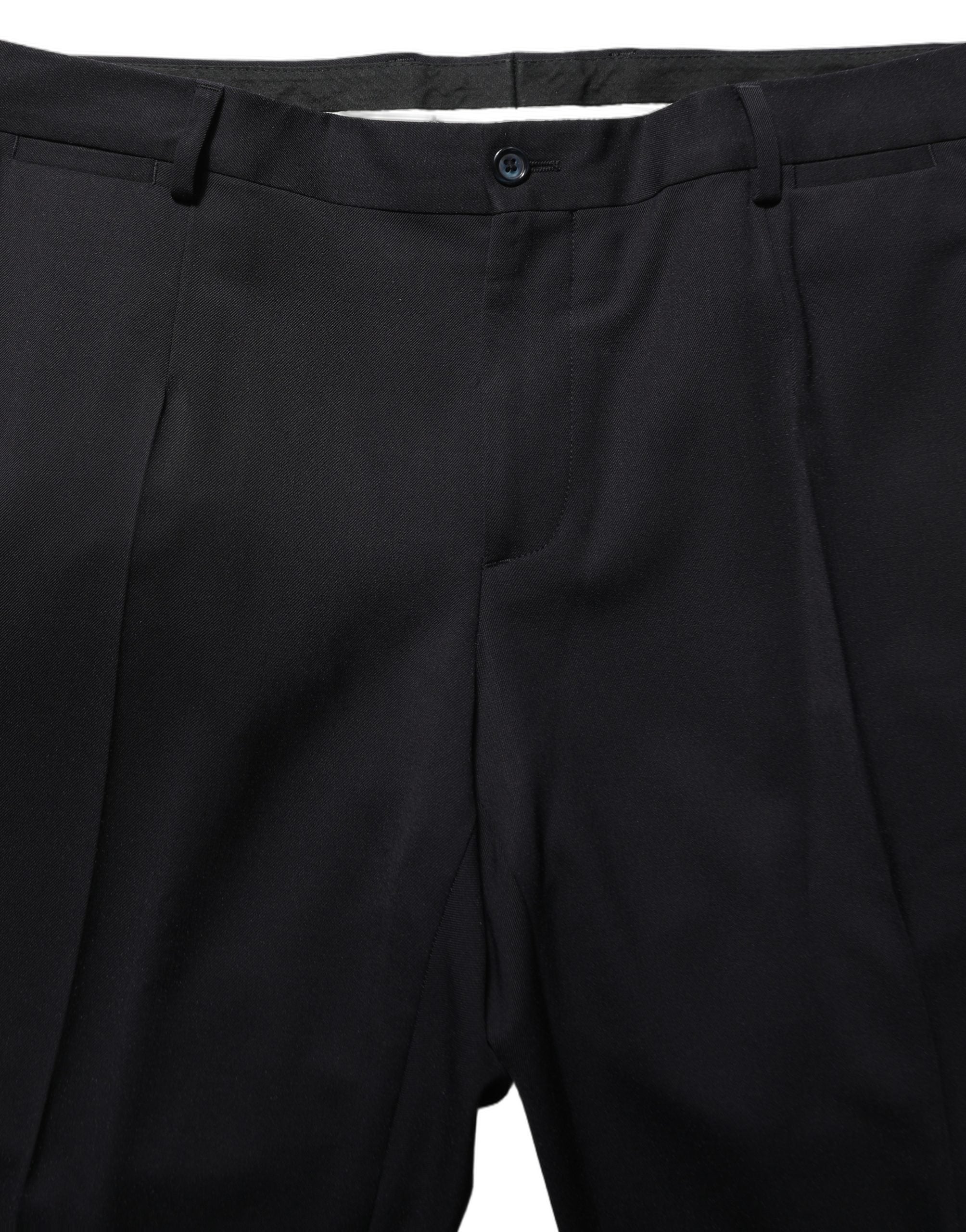 Black Wool Slim Fit Formal Men 2 Piece Suit